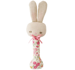 Alimrose - Baby Bunny Stick Rattle - Rose Garden