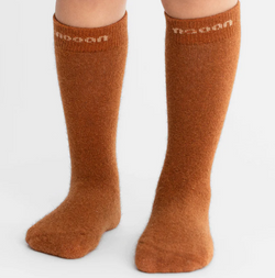 Nooan - Possum Merino Wool Socks Huka Junior - Leather Brown - Newborn