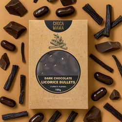 Chocamama - Dark Chocolate Licorice Bullets 100g
