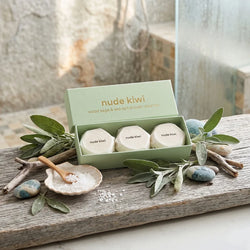 Nude Kiwi - Shower Steamer - Wood Sage & Sea Salt